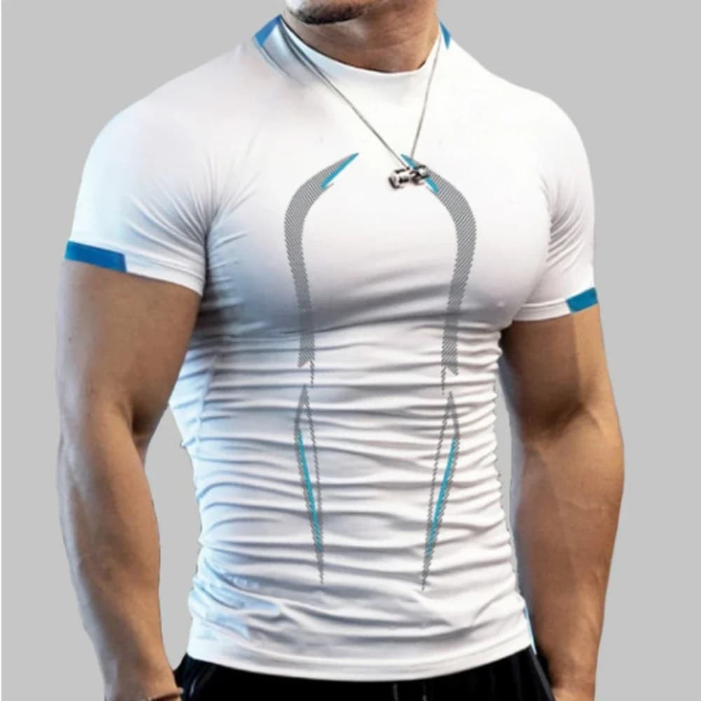 New Summer Sportswear Gym Breathable T Shirt Men Quick Drying Jogging T-Shirt Men Training Tees Fitness Tops Running T-shirt - 4