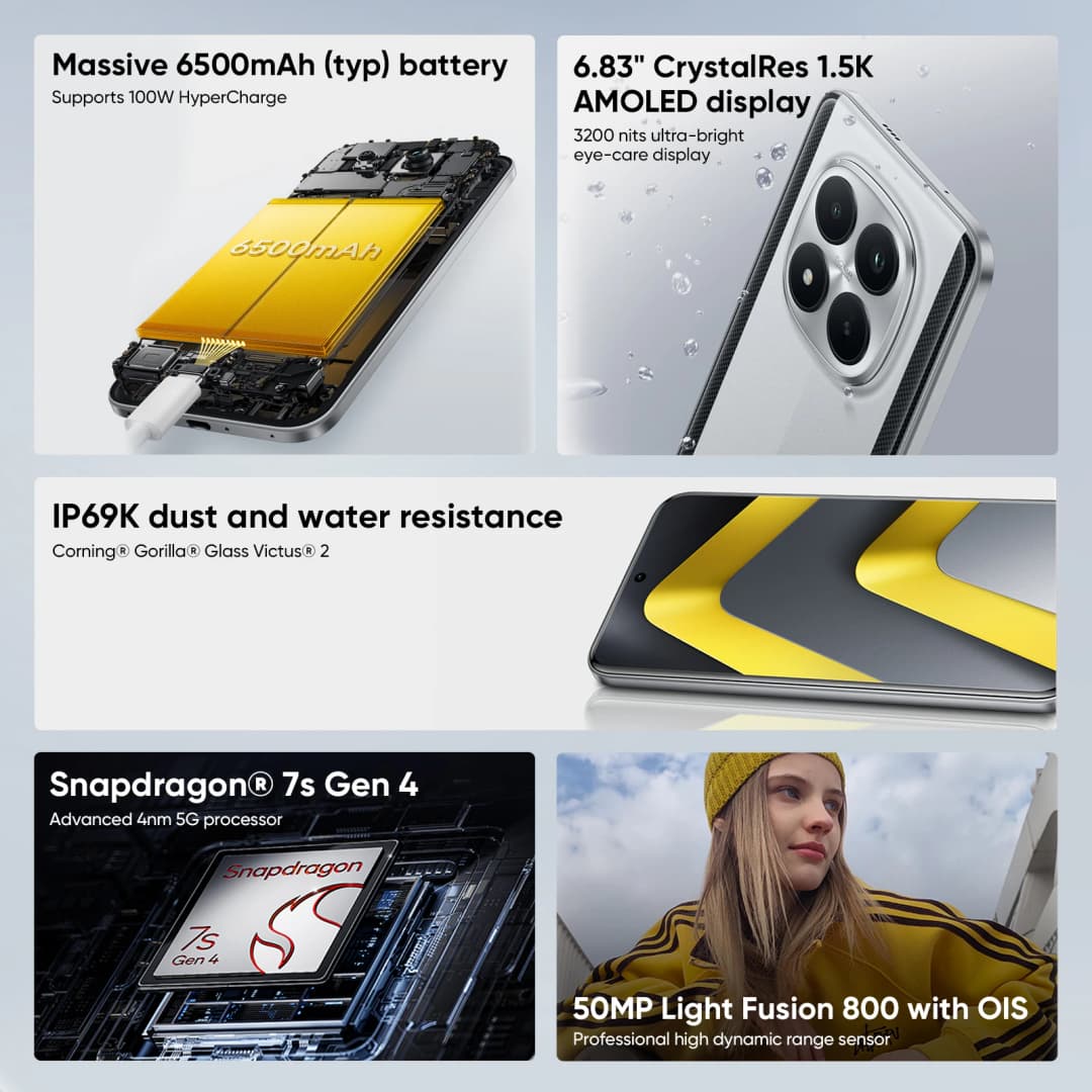 2026 أحدث هاتف POCO M8 Pro نسخة عالمية 5G سنابدراجون 7s الجيل 4 شاشة 6.83 بوصة 120 هرتز 50 ميجابكسل 6500 مللي أمبير 100 واط شحن فائق NFC - 2