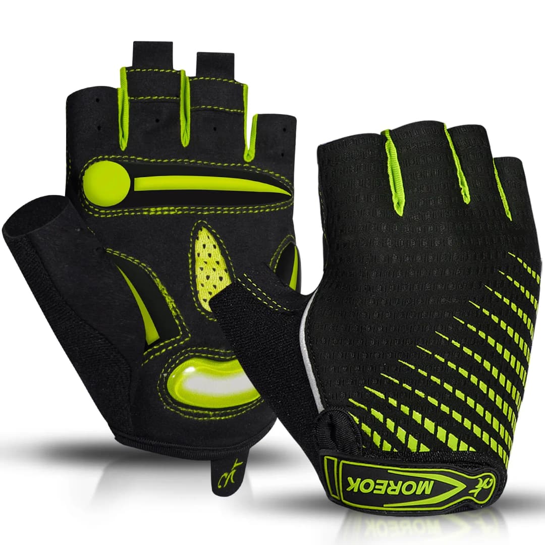 MOREOK Cycling Gloves,Breathable Bicycle Gloves,5MM Gel Pads Non-Slip Mountain Bike Gloves MTB Road Biking Gloves for Men Women - 4