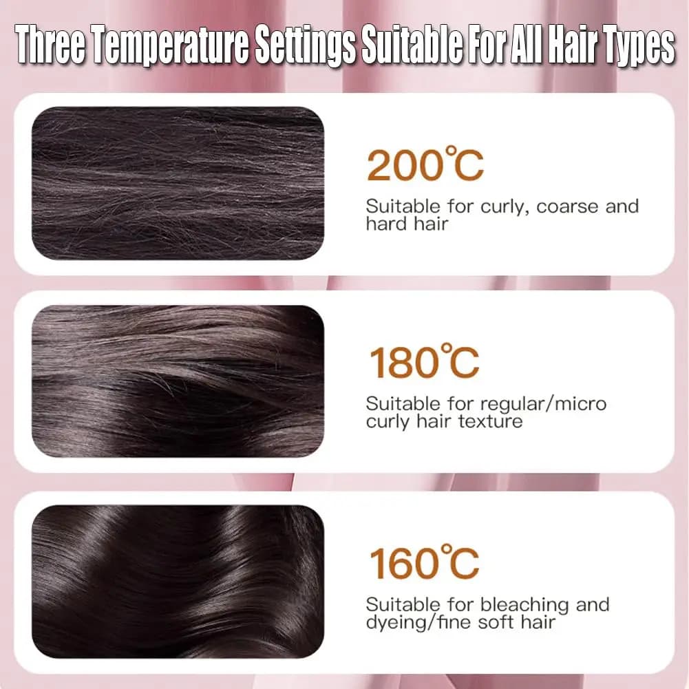 مكواة شعر صغيرة مع 3 مستويات تحكم في الحرارة، تسخين سريع وغلاف مضاد للحروق، خفيفة ومحمولة للسفر - 3
