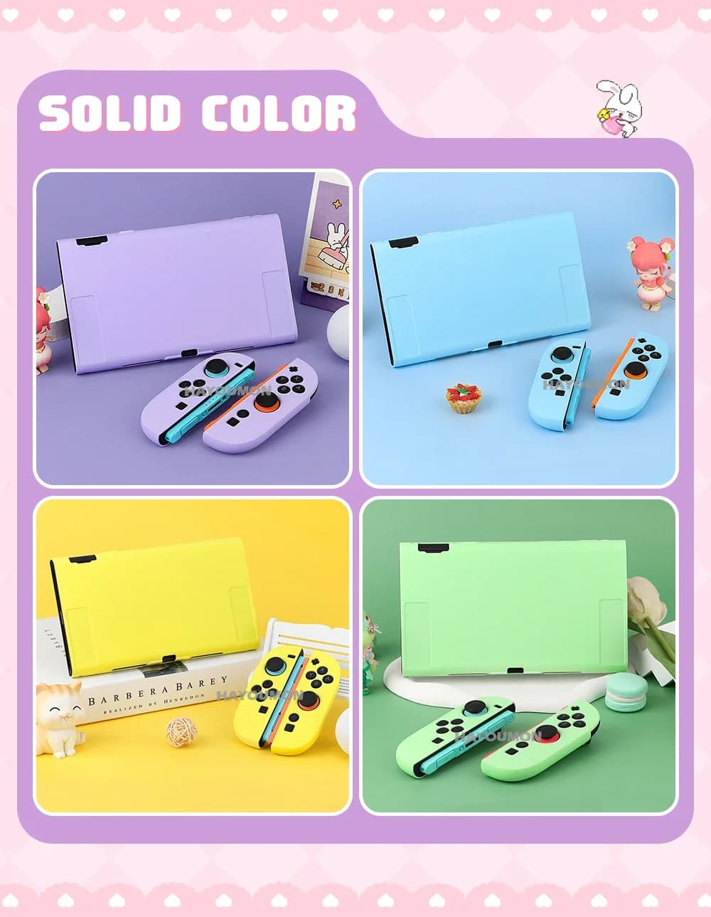 Purple Green Protective Cover Case For Switch 2 Console Soft TPU Case for NS2 Protective Dustproof Handle Grip Cover Soft Shell - 6