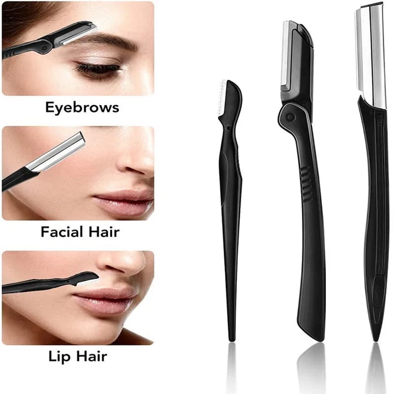 3-11PCS Eyebrow Trimmer Set Scissors Tweezers Eyebrow Razor Scraping Eyebrow Comb Razor Eyebrow Clip Makeup Tools Sets - 4