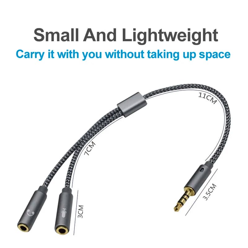 Headset Splitter 3.5mm Audio+Mic Stereo Headphone Splitter Audio 3.5mm 4 Pole Jack Y Cable for PS4,PC Gaming Headset,Xbox One - 4