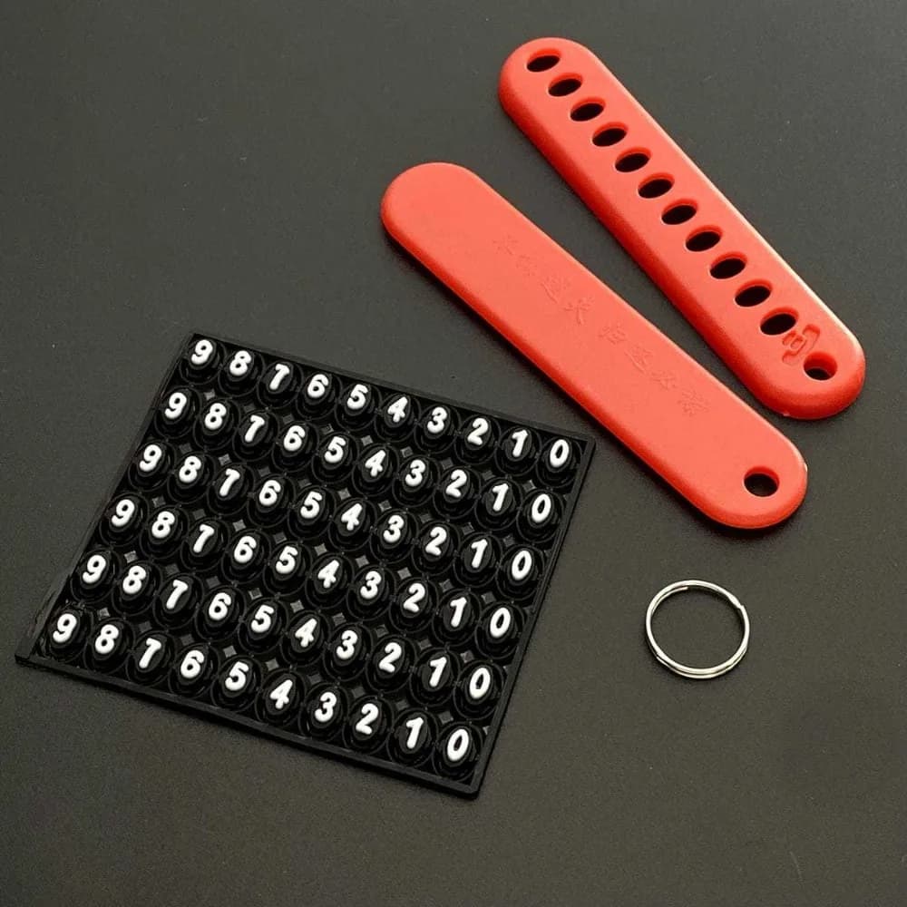 إكسسوارات حلقة مفاتيح بطاقة لوحة أرقام هاتف السيارة أرقام إبداعية قلادة حلقة مفاتيح هدية سلسلة مفاتيح DIY لمنع الفقدان - 3