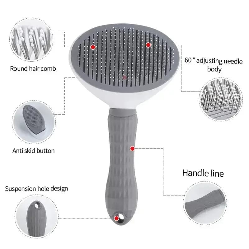 Pet Dog Brush Cat Comb Self Cleaning Pet Hair Remover Brush For Dogs Cats Grooming Tools Pets Dematting Comb Dogs Accessories - 4