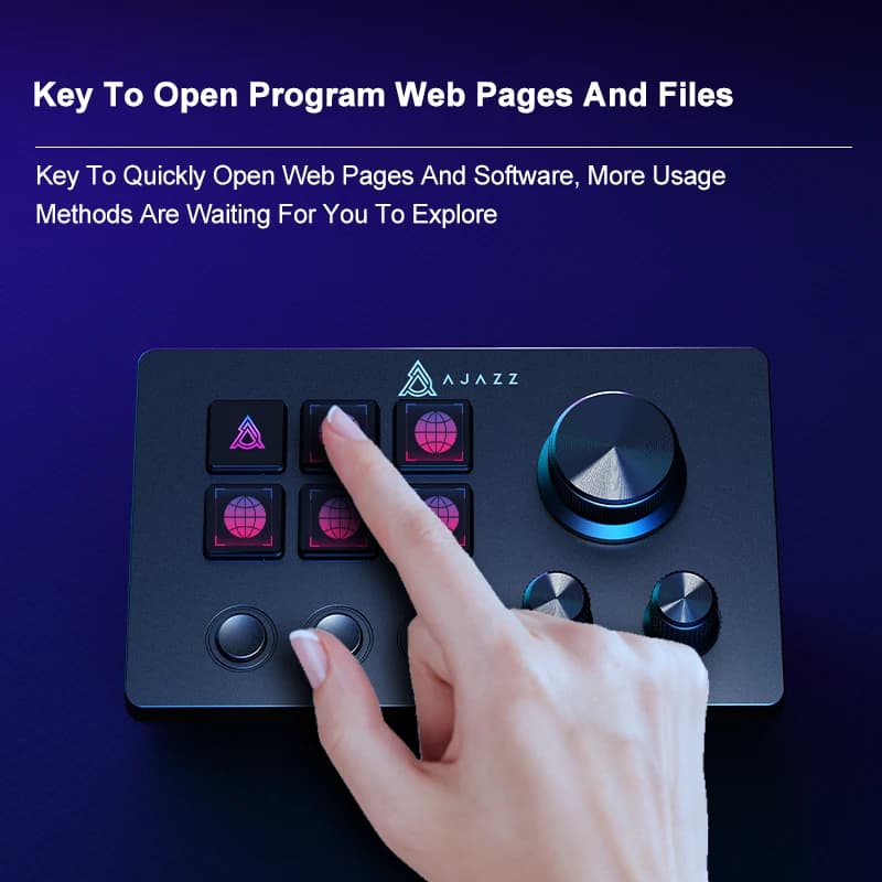 Ajazz AKP03E سطح المكتب مساعد مكتب وحدة التحكم لوحة تحكم للبرمجة ماكرو مخصص زر لوحة مفاتيح صغيرة لسيناريو متعدد - 5