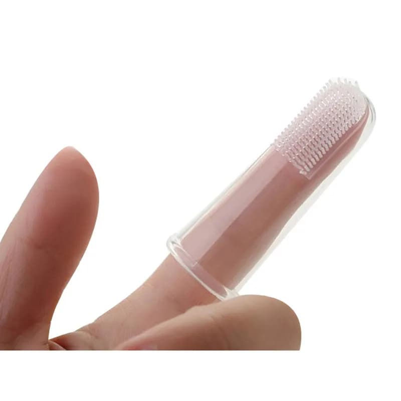 5pcs Soft Finger Pet Toothbrush Teddy Dog Brush Off Bad Breath Tartar Teeth Care Dogs Cat Tooth Brush - 5