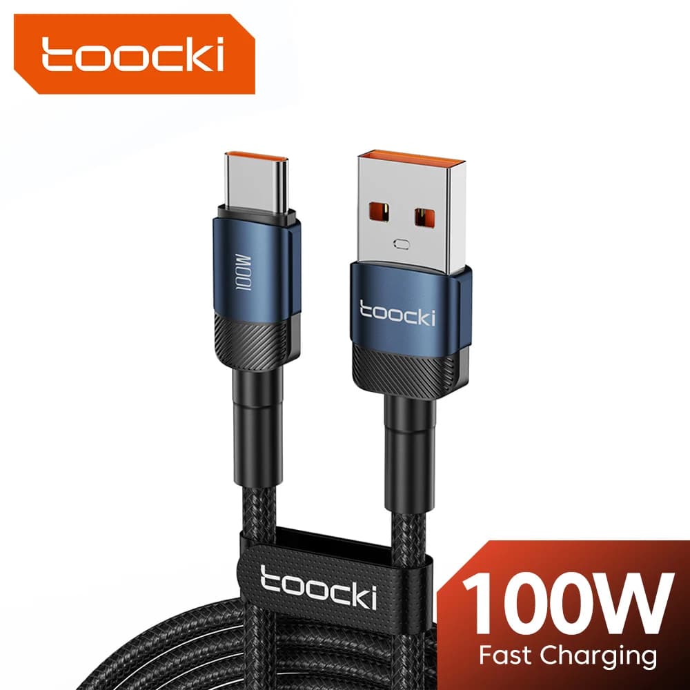 Toocki 6A USB إلى نوع C كابل لهواوي Xiaomi PD 100 واط شحن سريع شاحن USB C بيانات الحبل شحن سريع لسامسونج Oneplus