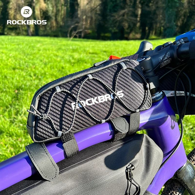 ROCKBROS Bike Bag Waterproof Reflective Front Top Frame Tube Bag Ultralight Bicycle Bag Cycling Bag Touring Riding Gear - 5