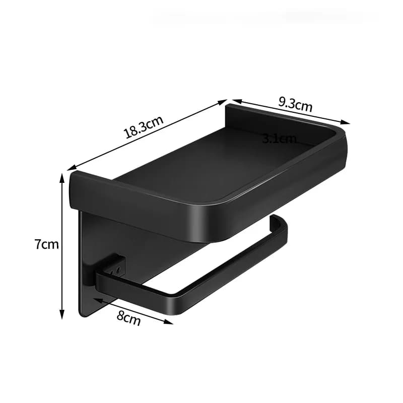 حامل ورق تواليت من سبائك الألمنيوم رف مناديل للحمام حامل مناديل للحمام رف تخزين للحمام إكسسوارات الحمام - 4