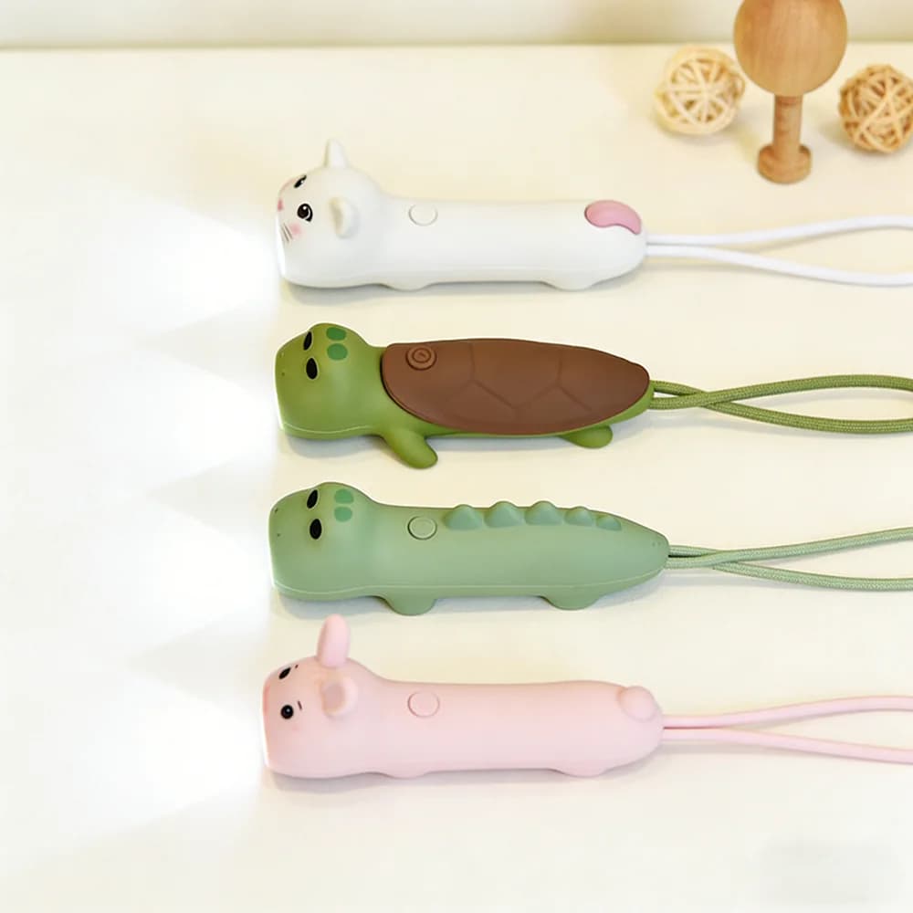 New Soft Silicone LED Flashlight USB Rechargeable Light Bear Rabbit Portable Outdoor Household Bedtime Story Torch For Children - 2