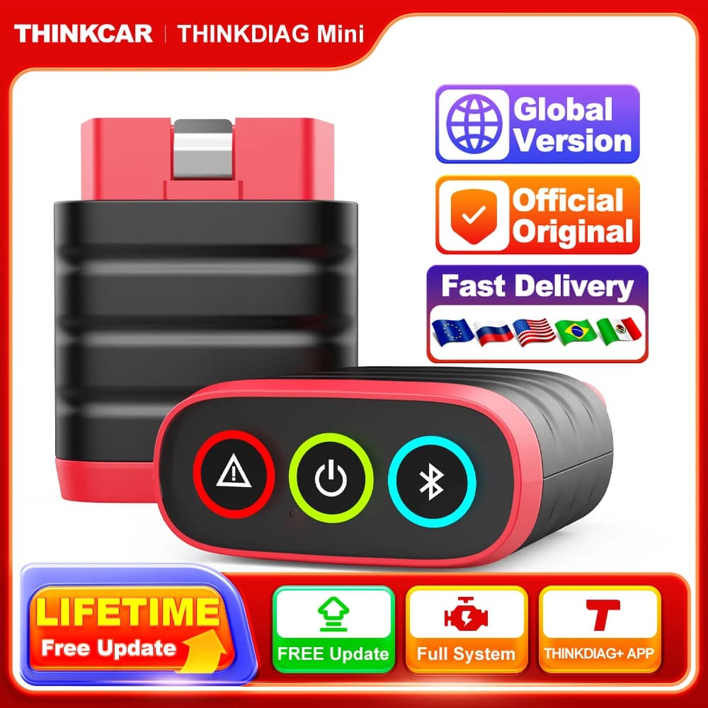 ماسح ضوئي THINKCAR THINKDIAG MINI Obd2 للسيارات أداة تشخيص نظام وظيفة Obd 2 كاملة قارئ رموز تشخيص السيارة PK ELM327