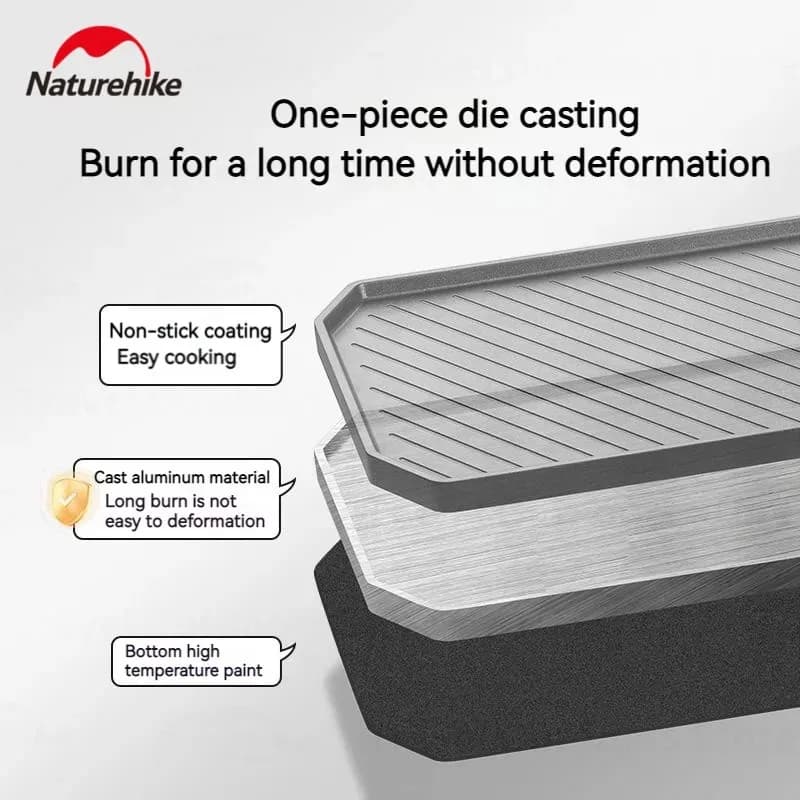 Naturehike Camping Frying Pan Cookware Folding Non-stick Pan Outdoor Ultralight Portable Easy Clean Grill BBQ Plate - 5