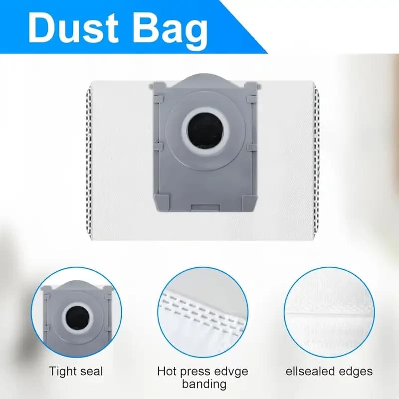 Ecovacs X8 Pro Omni / DEX 56 Robot Vacuum Spare Parts Main Side Brushes Mop Cloths HEPA Filters Dust Bags Accessories - 5