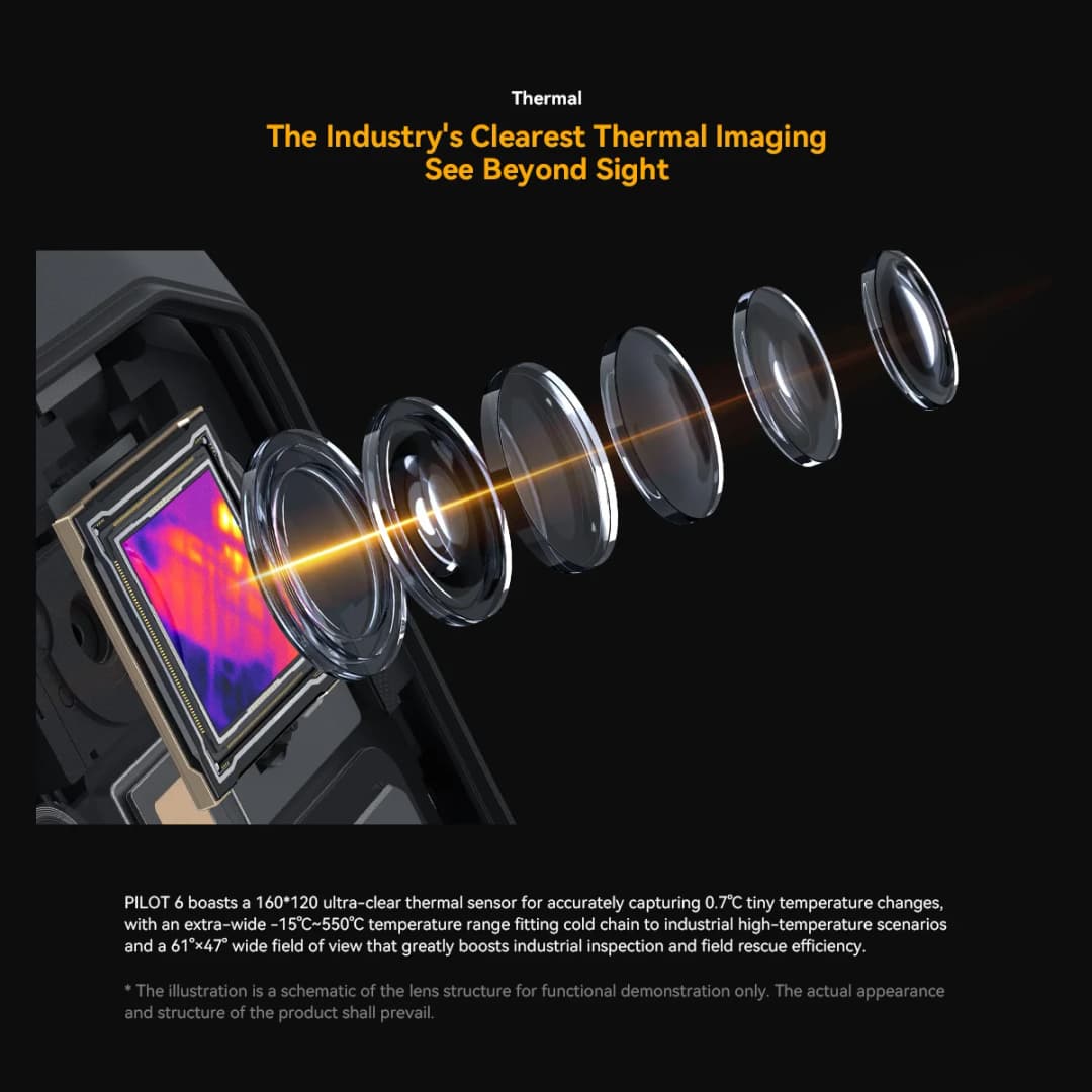 Blackview OSCAL PILOT 6 thermal imaging Rugged Smartphone MTK G100 6.67" 2.4K Display 120Hz, 12GB 256GB, 10000Amh Phones Dual 4G - 2