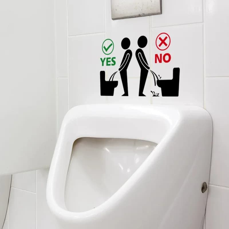 Toilet Sticker Funny Man WC Sticker Removable Toilet Stickers Bathroom Toilet Decoration Self-adhesive Wall Stickers Home Decor - 2
