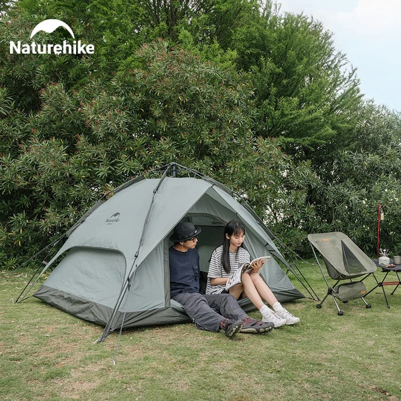 Naturehike Camping Automatic Tent One Touch Waterproof Roof Top Tents Double Door 3 Person Tent Outdoor Beach Fish Shelter Tent - 6