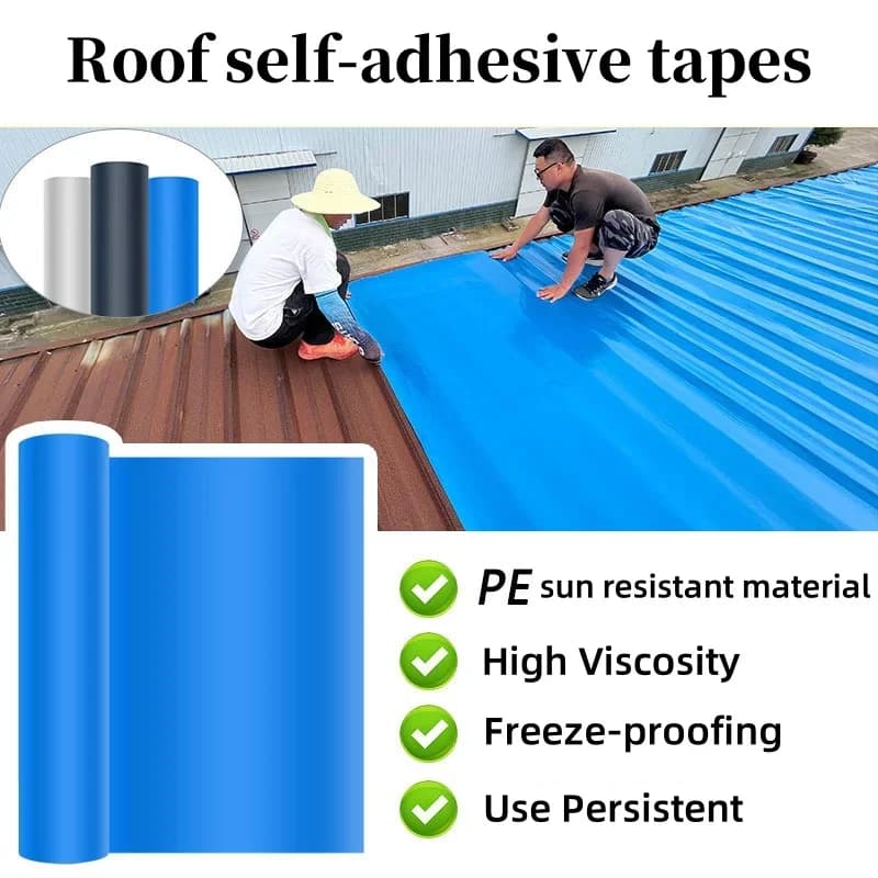 حماية السقف شريط مقاوم للماء منع تسرب المياه إصلاح أشرطة لاصقة لزوجة قوية شريط عزل إصلاح أداة تجديد - 4