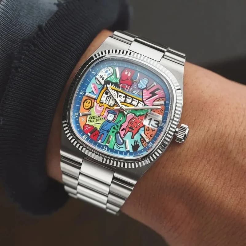 ساعة ريترو مربعة للرجال ماركة فاخرة خفيفة هدية أصلية 2025 ساعة كوارتز جديدة بحزام من الفولاذ المقاوم للصدأ مقاومة للماء - 2