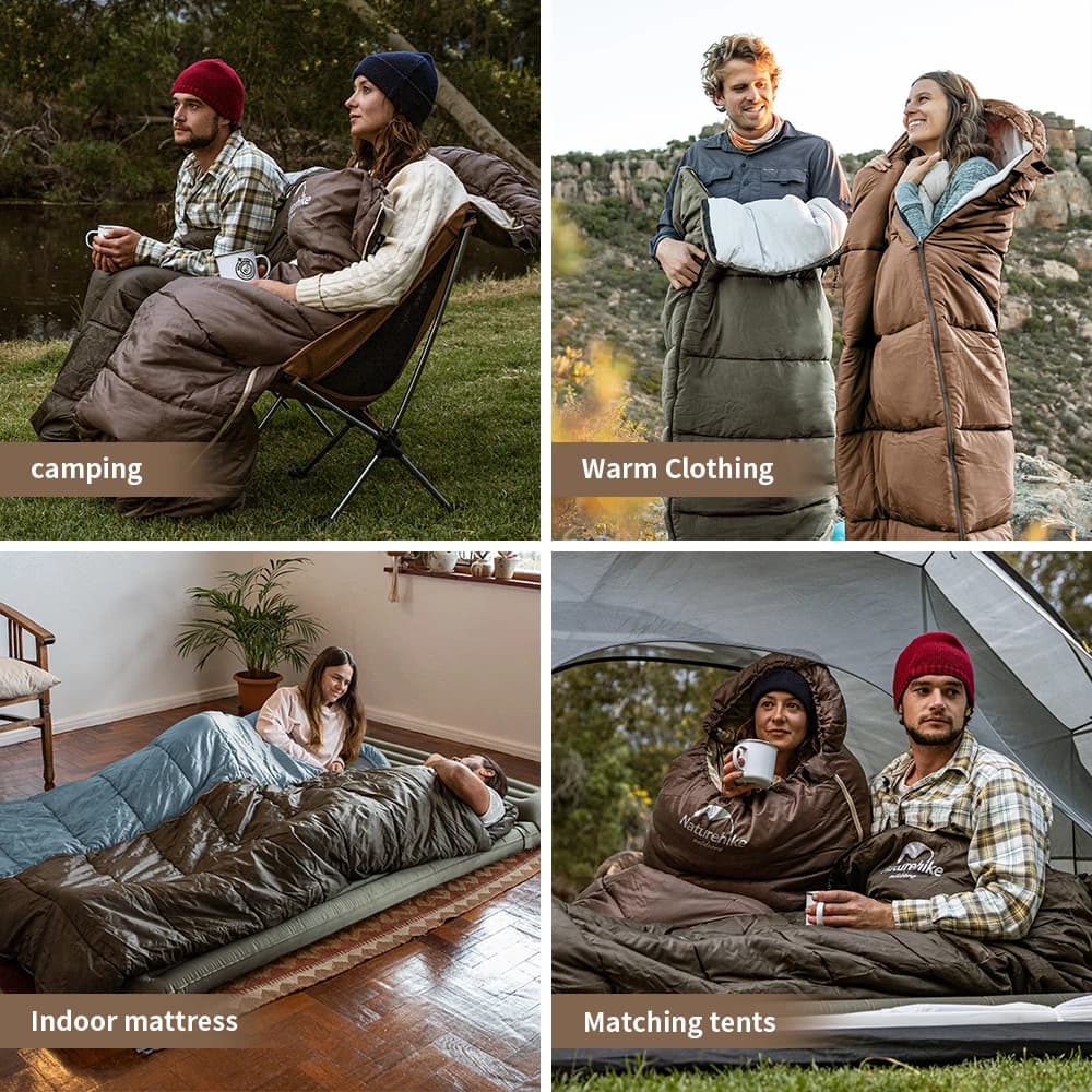 Naturehike Cotton Sleeping Bag Ultralight Camping Accsesorios Winter Outdoor Waterproof Envelope Sleeping Bag Hiking Travel U350 - 6