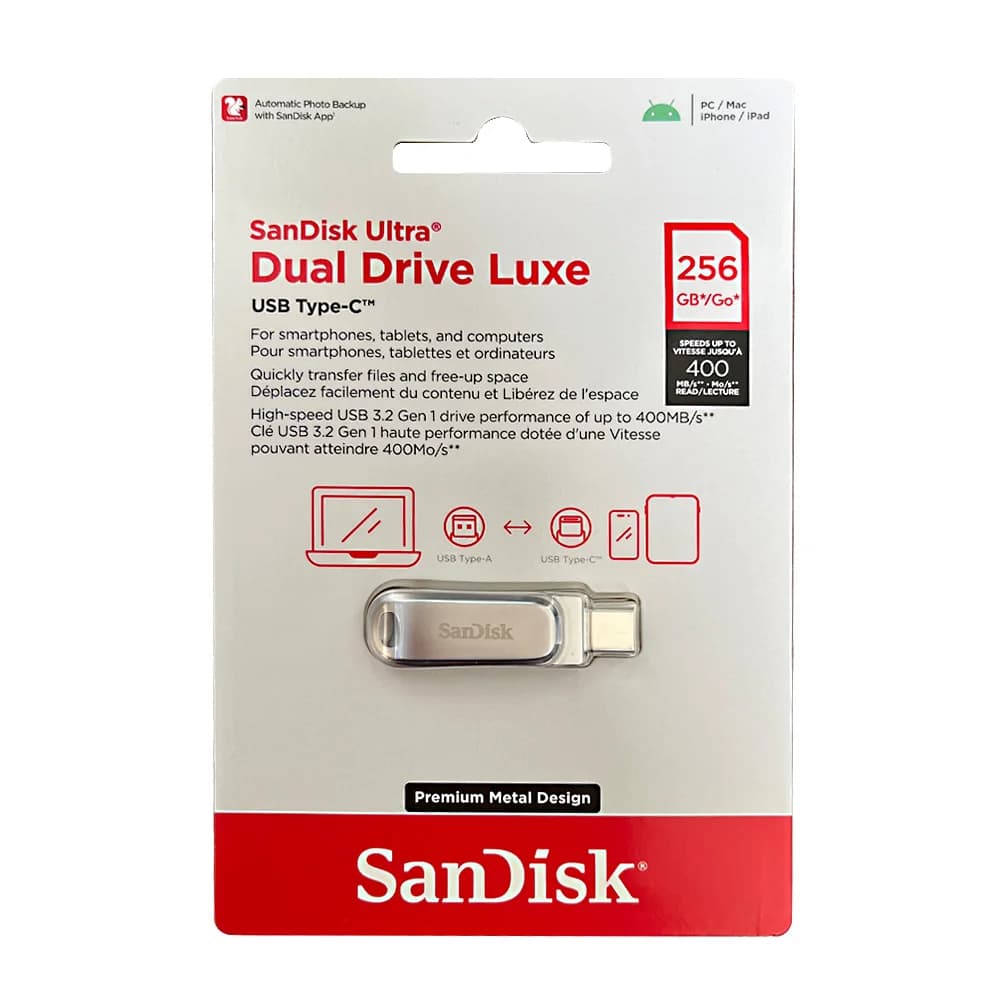 SanDisk SDDDC4 Ultra Dual Drive Luxe USB 3.2 Flash Drive 64GB Type C 128GB 256GB 512GB Metal Type A OTG 2-in-1 flash Flash Drive - 6