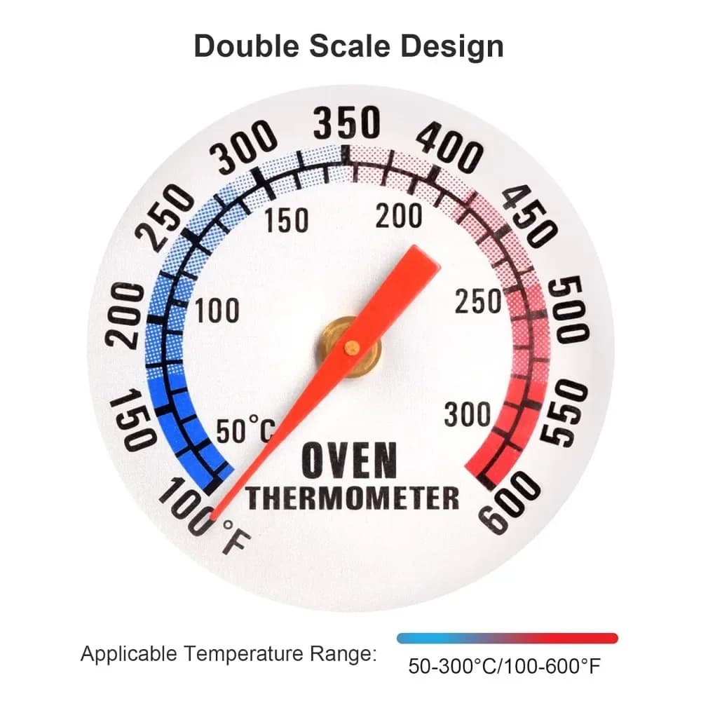Stainless Steel Oven Thermometer for Ovens, Pizza Oven Accessories, Oven Measuring Instruments, Thermometer - 4