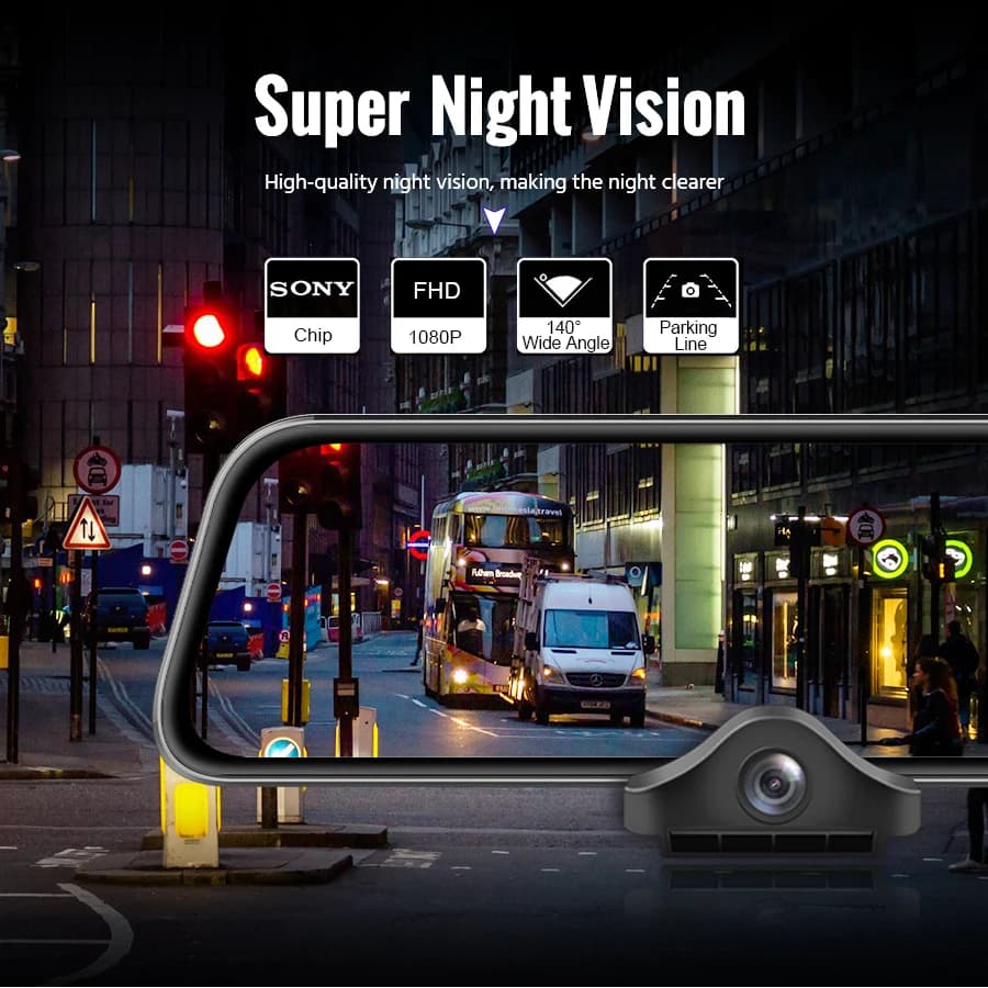 FHD 1080P 2.5mm 4 Pin Jack Port Sony Car DVR Mirror Rear View Camera Night Vision Reversing Auto Parking Monitor Waterproof - 2