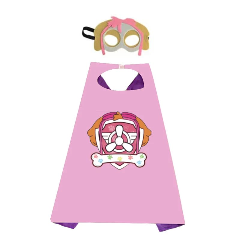عباءة كيب للكلاب الكرتونية للأطفال مع قناع العين مارشال تشيس سكاي زوما رابيل روكي عباءة زي تنكري للأطفال زي هالوين - 3