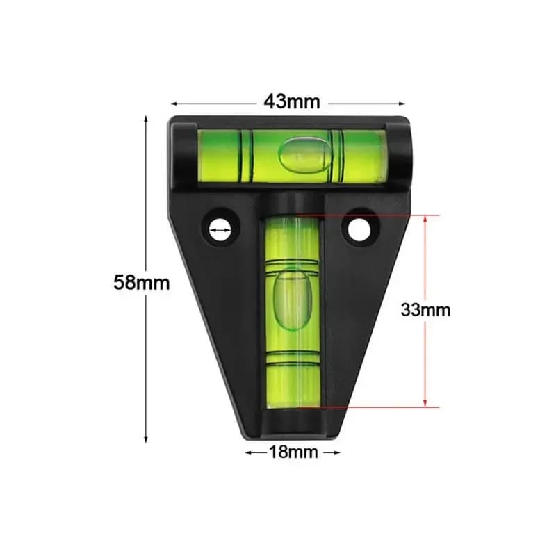 RV Triangle Level Measuring Kit for Caravan Camper T-Type Spirit Level Plastic Measuring Vertical and Horizontal Adjuster Scope - 6