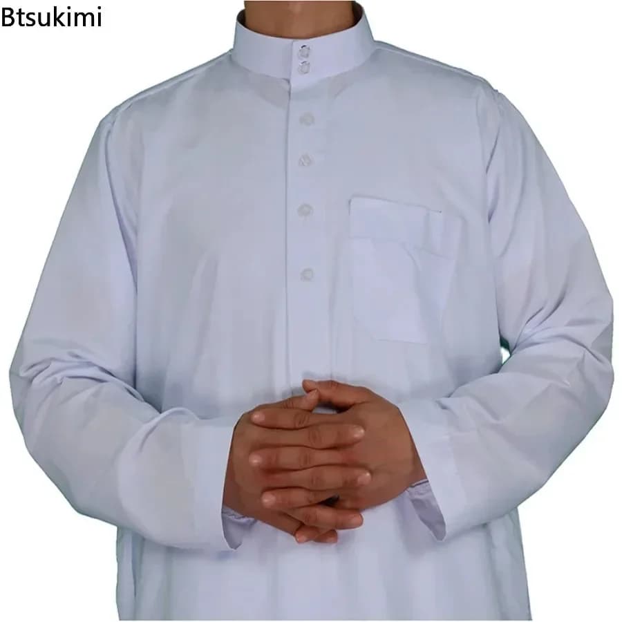 ملابس إسلامية رجالية، أكمام طويلة فضفاضة، قفطان وثوب للرجال في السعودية وباكستان - 6
