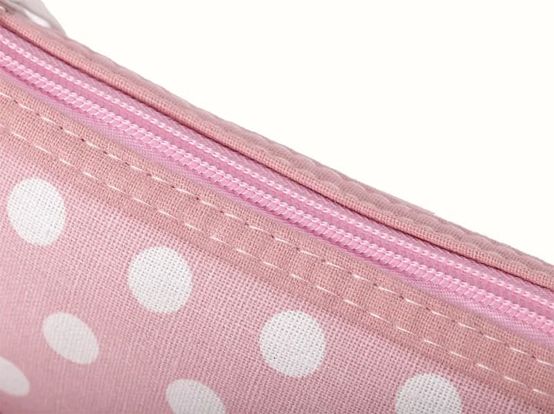 قماش نقطة طباعة حقيبة مستحضرات تجميل المرأة حقائب مستحضرات التجميل حقيبة أدوات الزينة الهاتف المنظم مفتاح الهاتف الحقيبة محفظة نسائية للعملات المعدنية السفر حقيبة مستحضرات التجميل - 4