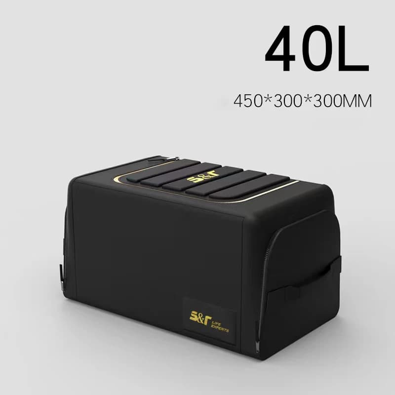 صندوق منظم صندوق سيارة كبير السعة، حقيبة تخزين أدوات متعددة الاستخدامات للسيارات، قماش أكسفورد قابل للطي، صندوق تخزين للطوارئ - 3