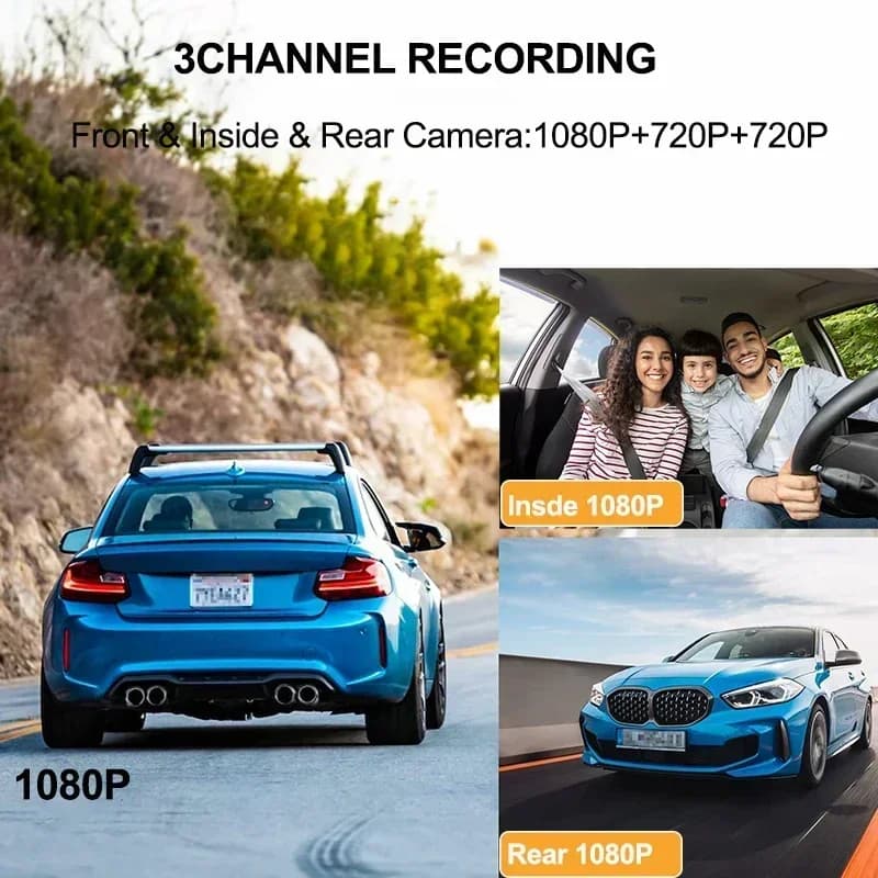 1080P Car Dvr WiFi APP 3/2Lens Dash Cam for Cars Camera for Vehicle Recorder Video Front and Rear Camera  Night Vision Dashcam - 2