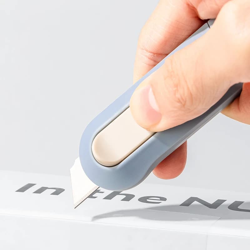 KHINSUN Portable Paper Cutter Mini Cutting Knife 4 Colors  Envelop Box Opener Easy Carry Cutters Knife Stationery - 2