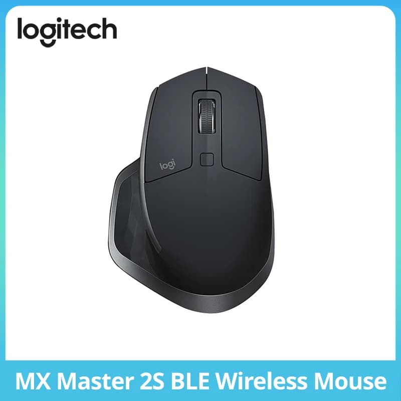 ماوس لاسلكي Logitech MX Master 2S BLE، دقة 4000 DPI، اتصال ثنائي الوضع، تصميم مريح، بطارية طويلة الأمد، للاستخدام المكتبي