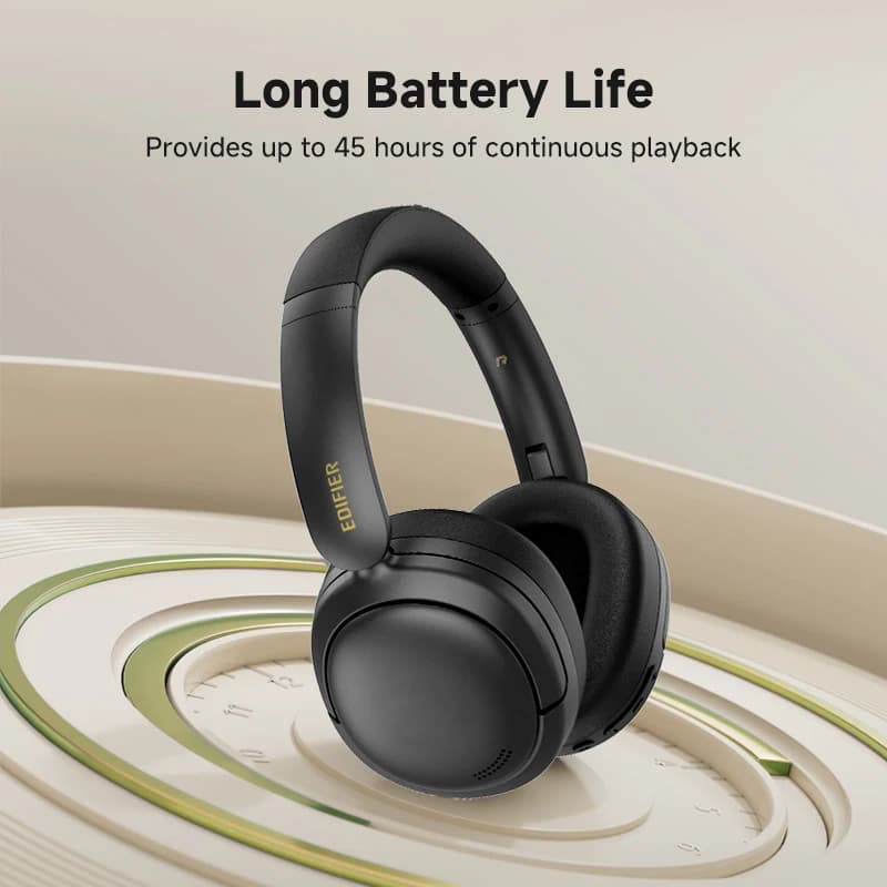 سماعات رأس لاسلكية Edifier W800BT SE، سماعات بلوتوث، سماعات أذن فوق الأذن، بلوتوث 5.4، وضع الألعاب، عمر بطارية 45 ساعة مع ميكروفون - 5