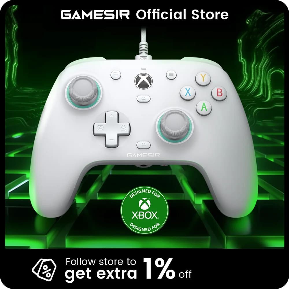 وحدة تحكم GameSir G7 SE السلكية لـ Xbox Series X وS وOne مع عصا تحكم بتأثير Hall لأجهزة الكمبيوتر
