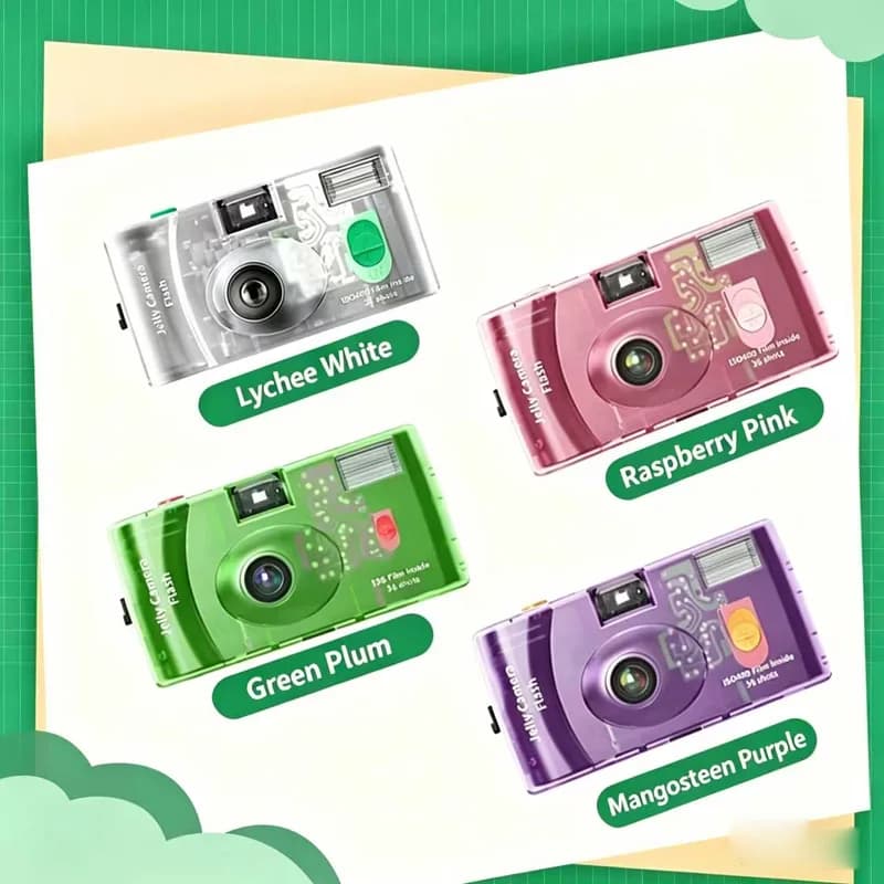 Transparent Film Camera C400 Fujifilm Jelly Camera Oxygen Camera Disposable Camera 135 Film Camera Take 36 Photos With Flash