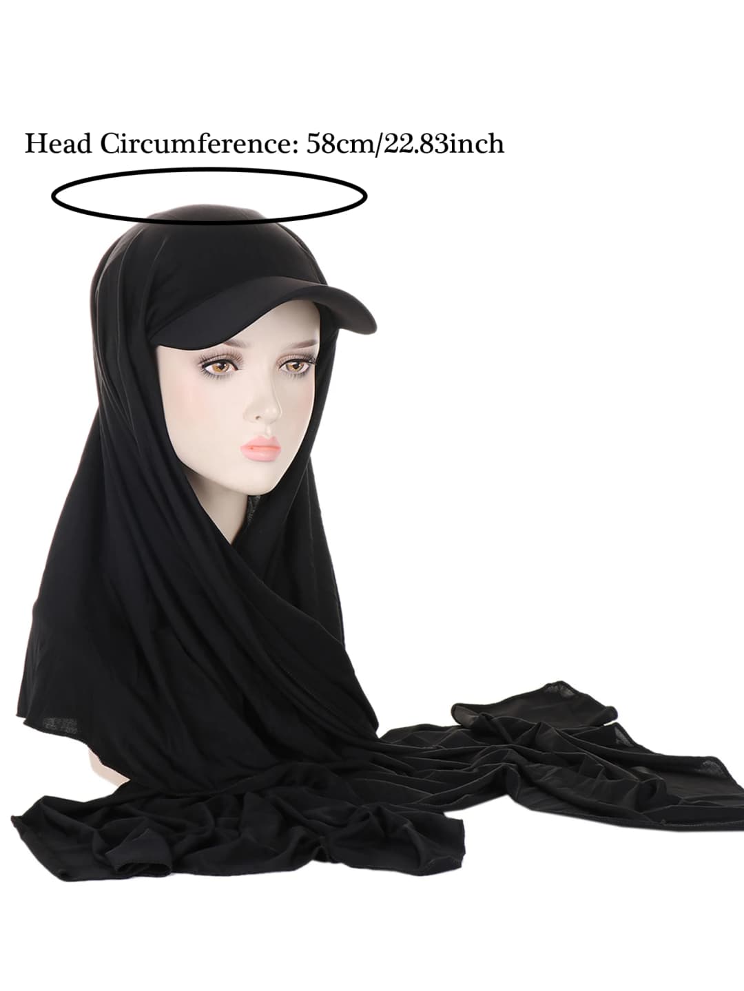 حجاب جيرسي نسائي عصري جديد مع قبعة كرة أساسية قبعة رياضية صيفية جاهزة للارتداء حجاب رياضي جيرسي فوري - 6