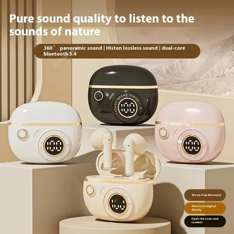 سماعات أذن لاسلكية حقيقية داخل الأذن تصميم أنيق ملائم مريح صوت فاخر سماعات ألعاب رياضية - 4