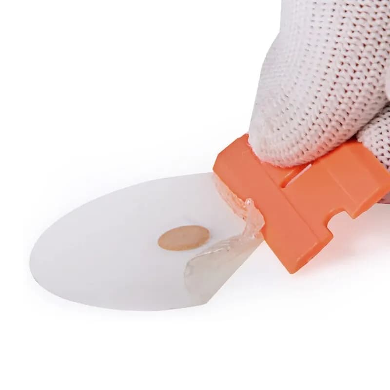 100 Pieces Two Cutting Plastic Razor Blade Label Clean Razor Glue Remover Window Glass Clean Scraper Car Wrap Sticker Squeegee - 3