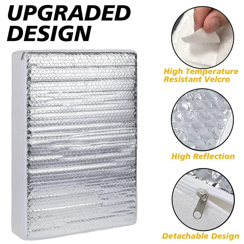 عازل فتحة سقف RV عاكس أشعة UV فيلم ألمنيوم عازل عاكس مظلة شمسية إكسسوارات سيارات مقاومة للماء للتخييم - 3