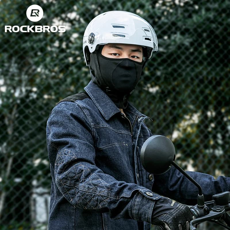قناع وجه كامل دافئ للدراجات من ROCKBROS، قناع شتوي مقاوم للرياح من الصوف، قبعة رأس للدراجات، قناع تزلج ودراجات نارية - 2