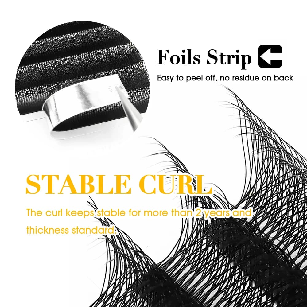 MASSCAKU 12 خطًا من رموش المنك الفاخرة ثلاثية الأبعاد 4D 5D 6D جاهزة رموش صناعية على شكل W ناعمة وطبيعية لوازم تمديد الرموش الفردية - 4