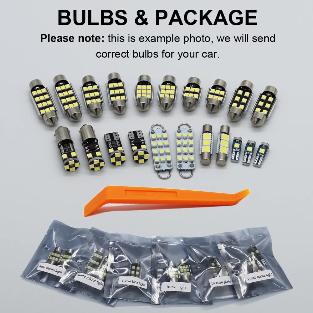 مجموعة مصابيح LED داخلية لسيارات فولفو V70 V50 V60 XC60 XC70 XC90 C30 C70 S40 S60 S70 S80 S90، مصباح صندوق السيارة Canbus - 2