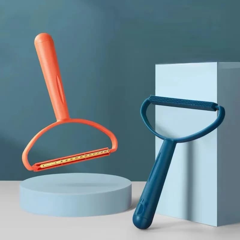 مشط لإزالة الوبر والفراء المحمول، فرشاة لإزالة شعر الحيوانات الأليفة من المعاطف الصوفية والسجاد والملابس - 2