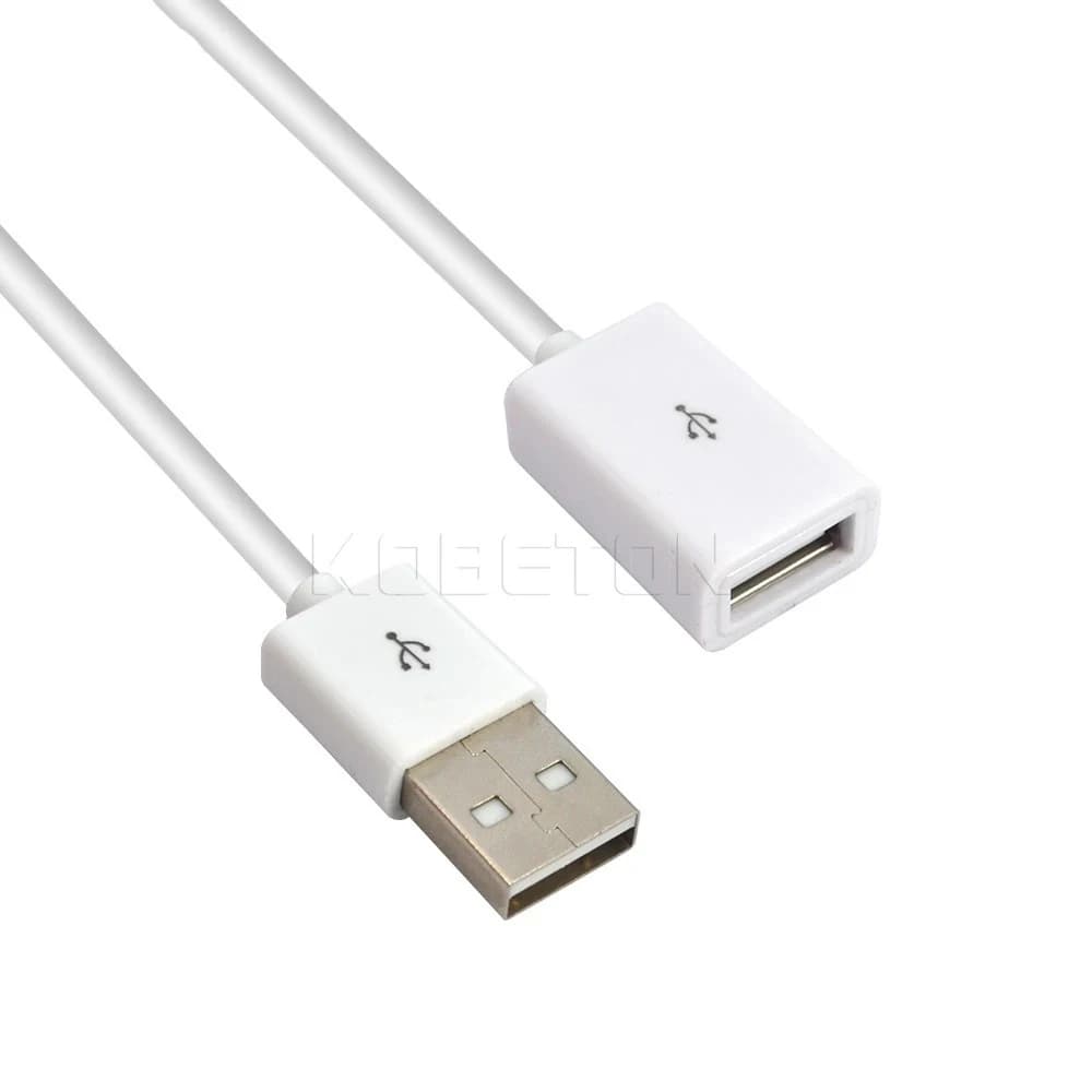 كابل تمديد بيانات وشحن إضافي من USB 2.0 A ذكر إلى أنثى لهاتف آيفون 6 بلس وسامسونج نوت 4 وإس 6 إيدج وأجهزة الكمبيوتر المحمولة