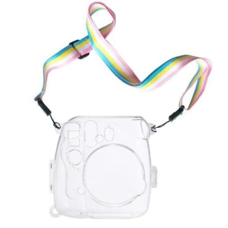 حقيبة حماية صلبة شفافة لكاميرا Fujifilm Instax Mini 8 /8+ 9 فورية - 3