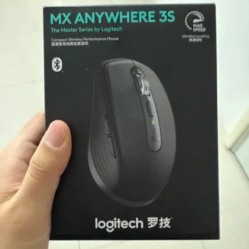 ماوس بلوتوث لاسلكي صامت Logitech Mx Anywhere 3s للاستخدام المنزلي متوافق مع أجهزة ماك المحمولة وأجهزة الكمبيوتر المكتبية