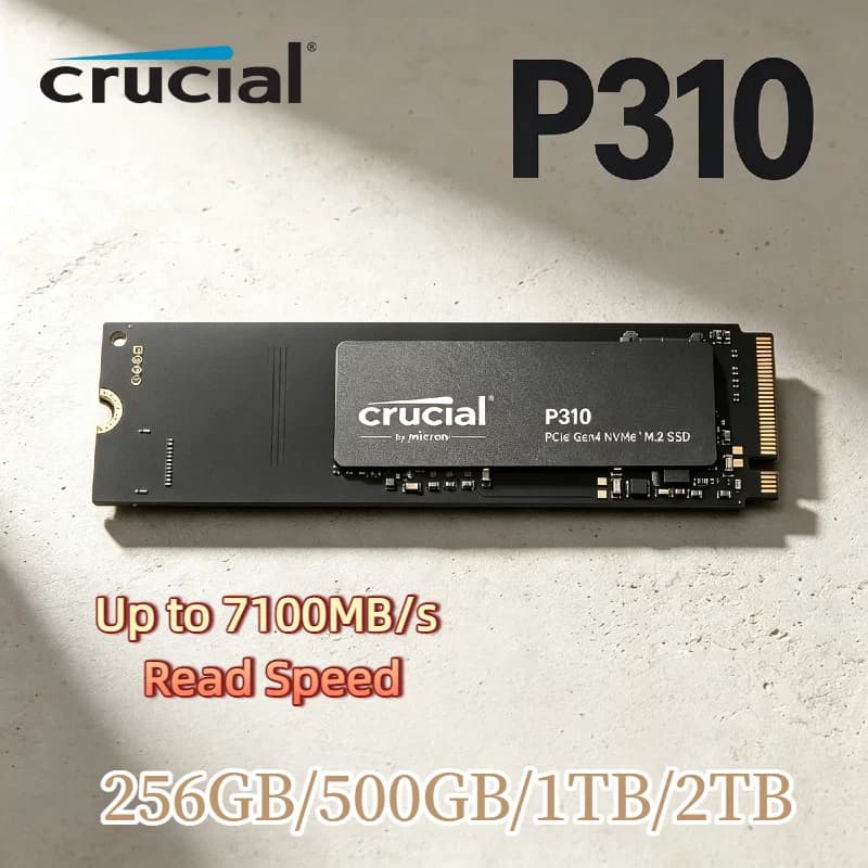 Crucial P310 1TB 2TB PCIe Gen4 NVMe M.2 SSD 7100MB s Read Internal Solid State Drive for PC OEM Package Ultra Fast Pro